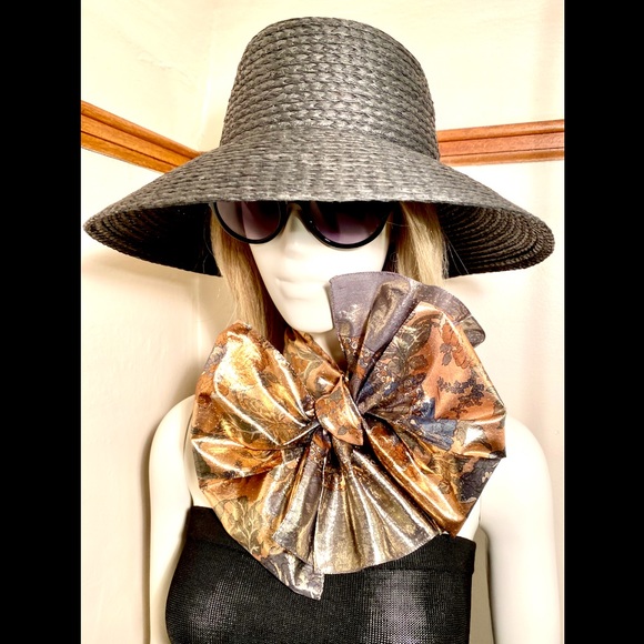 NORDSTROM - Vintage Italian Metallic Tonal Scarf - Picture 1 of 17